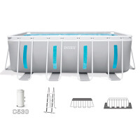 Intex Piscină Prism Frame Clearview 4 x 2 x 1,22 m cu accesorii