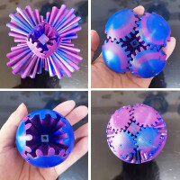 Kids World 3D GEAR BALL - albastru-mov