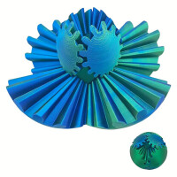 Kids World 3D GEAR BALL - albastru-verde