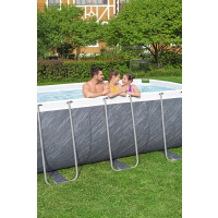 Bestway Piscină Steel Pro Max Marble 4,12 x 2,01 x 1,22 m cu accesorii