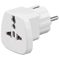 Goobay Adaptor de călătorie pentru străini IEC 320 C13, alb