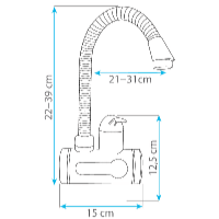 HomeLife Robinet electric cu încălzitor de apă WALL DIGITERM Flexi SDR-10C-3