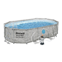 Bestway Piscină Power Steel Stacked Stone Swim Vista 4,88 x 3,05 x 1,07 m cu accesorii