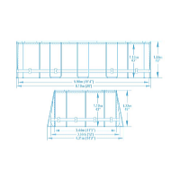 Bestway Piscină Power Steel Comfort Jet 6,1 x 3,66 x 1,22 m cu accesorii