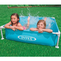Intex Piscină Mini Frame pentru copii albastră 122 x 122 x 30 cm