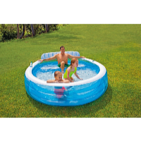 Intex Piscină gonflabilă Swim Center Family Lounge cu scaun 229 x 218 x 79 cm
