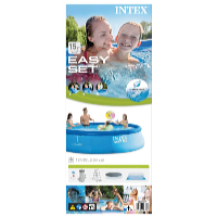 Intex Piscină gonflabilă EASY SET 4,57 x 1,07 m cu accesorii