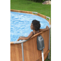 Bestway Piscină Power Steel Comfort Jet 6,1 x 3,66 x 1,22 m cu accesorii