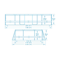 Bestway Piscină Power Steel 3,05 x 2 x 0,84 m cu pompă de recirculare