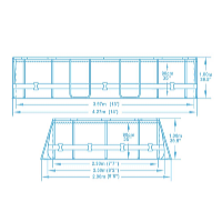 Bestway Piscină Power Steel 4,27 x 2,5 x 1 m cu accesorii