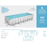 Bestway Piscină Power Steel 6,4 x 2,74 x 1,32 m cu accesorii