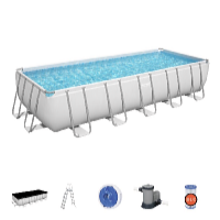 Bestway Piscină Power Steel 6,4 x 2,74 x 1,32 m cu accesorii