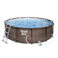 Bestway Piscină Steel Pro Max Rattan 3,66 x 1 m cu accesorii