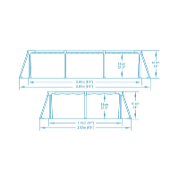 Bestway Piscină Steel Pro 2,59 x 1,70 x 0,61 m