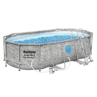 Bestway Piscină Power Steel Stacked Stone Swim Vista 4,27 x 2,5 x 1 m cu accesorii