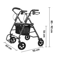 HomeLife Cadru de mers cu rotile Comfort 2in1
