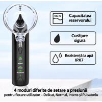 Wellife Aparat electric pentru curățarea urechilor PURE WASH OME01, negru
