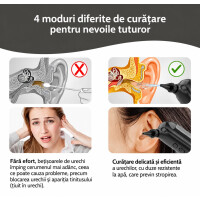 Wellife Aparat electric pentru curățarea urechilor PURE WASH OME01, negru