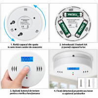Platinium Detector de monoxid de carbon cu afișaj PPM