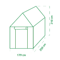 Garden King Seră de grădină din folie House 210 x 179 x 250 cm PM-1162