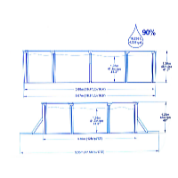 Bestway Piscină Hydrium 5 x 3,6 x 1,2 m cu accesorii
