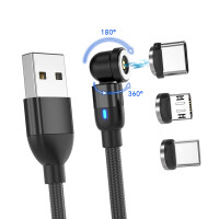 Platinium Cablu de încărcare magnetic 540° 3în1 1m