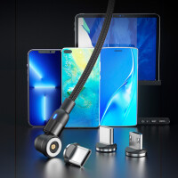 Platinium Cablu de încărcare magnetic 540° 3în1 1m