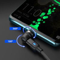 Platinium Cablu de încărcare magnetic 540° 3în1 2m