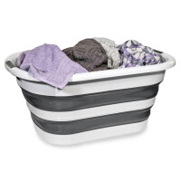 HomeLife Coș pliabil din silicon 40l