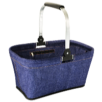 HomeLife Coș de cumpărături pliabil 46 x 28 x 23 cm jeans