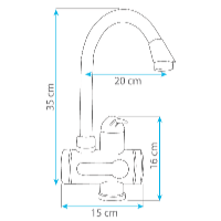 HomeLife Robinet cu încălzitor electric de apă DIGITERM HY30-08
