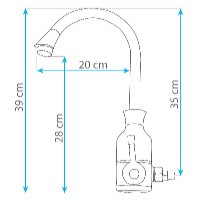 HomeLife Robinet electric cu încălzire apă WALL Thermo Quick SDR-11C-3