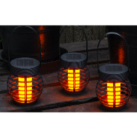 Garden King Lămpi suspendate LED solare 3 buc, alb cald SL-1003