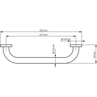 HomeLife Mâner de sprijin din inox pentru baie MN33
