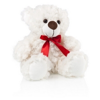 Kids World Ursuleț de pluș 25 cm alb