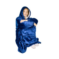 HomeLife Hoodie hanorac TV cu glugă, albastru