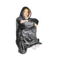 HomeLife Hoodie hanorac TV cu glugă, gri