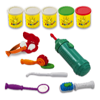 Kids World Set de dentist cu plastilină cu bormaşină
