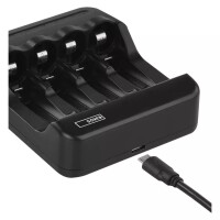 Emos Încărcător pentru 4 acumulatori AA/AAA, 300 mA, alimentare USB 5V/1A, BCN-40