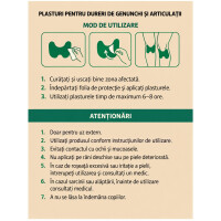 Wellife Plasturi pentru dureri de genunchi și articulații, 12 buc