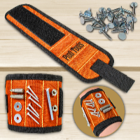 Profi Tools Brățară magnetică piese 32 x 9 cm, portocaliu