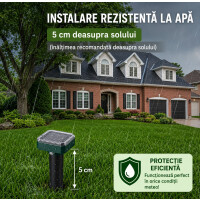 Garden King Aparat solar anti cârtițe Quadro SD-SL080A - set 2 buc.