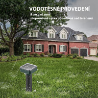 Garden King Aparat solar anti cârtițe Quadro SD-SL080A - set 2 buc.