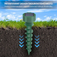 Garden King Aparat solar anti cârtițe și șerpi 3EFFECT SD-SL500 - set 2 buc.