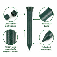 Garden King Aparat anti cârtițe și rozătoare cu baterii SPIKE SD-SL194