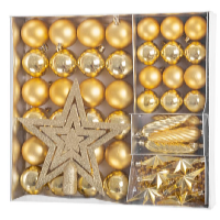 MagicHome Set de decorațiuni de Crăciun, 50 buc aurii
