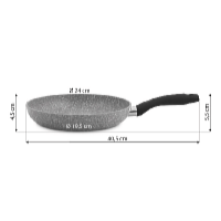 De Gusto Tigaie 24 cm cu mâner detașabil STONITE