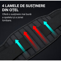 Wellife Centură lombară de masaj cu turmalină și autoîncălzire