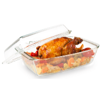 De Gusto Vas din sticlă de copt cu capac 3,5l