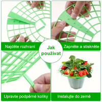 Garden King Suport din plastic pentru căpșuni, 30 cm, 10 buc